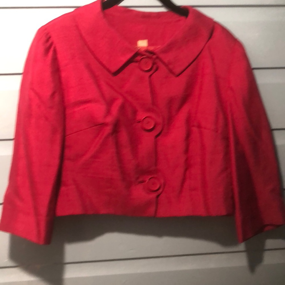 Vintage Pink cropped 3/4 length sleeve jacket